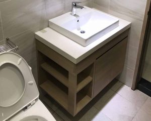 客製化的置物櫃浴櫃案例分享:柔和的木紋系列