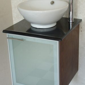 浴櫃-JM-1053 鋁框噴砂玻璃浴櫃