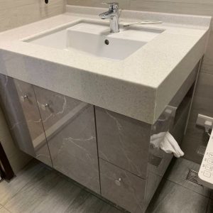 浴櫃JM-1159側邊面紙孔抽屜式浴櫃大理石紋